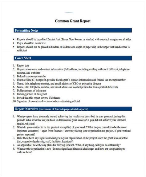 10 Grant Report Templates