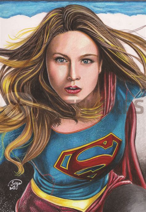 Girl Of Steel Supergirl Drawing Art Prints And Posters By Sergio