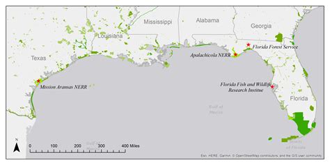 Map Of Protected Lands Along The Gulf Coast Us Geological Survey