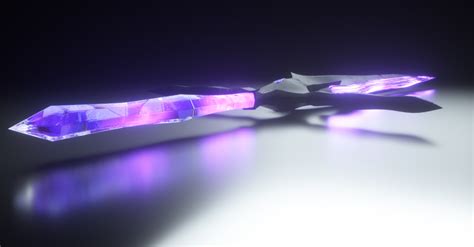 Impylse 3d Models Magical Crystal Sword With Glowing Blade Low Poly