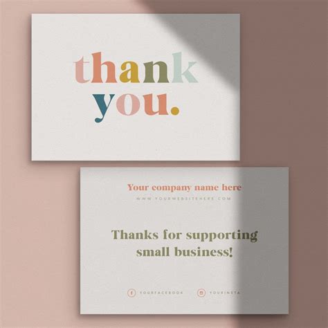 Thank You For Your Order Cards Business Stationery Business Etsy