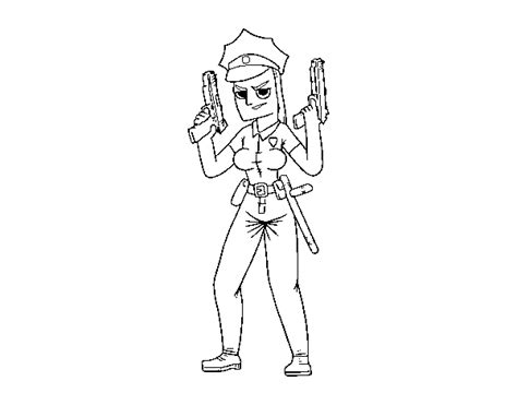 I coniglietti mascherati scattano una foto di famiglia come ricordo durante la quarantena. Disegno di Una poliziotta femminile da Colorare - Acolore.com