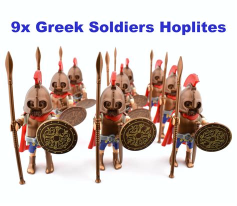 Playmobil Ancient Greece Hoplite Spartan Figures 9x Greek Army Soldiers