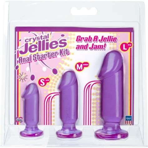 Crystal Jellies Anal Starter Kit Purple Gay Sex Toys Gay DVD Empire