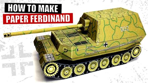 How To Make Ferdinand Paper Tank Destroyer Easy Model Ww2 Diy