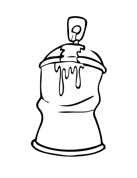 Graffiti Spray Can Coloring Pages