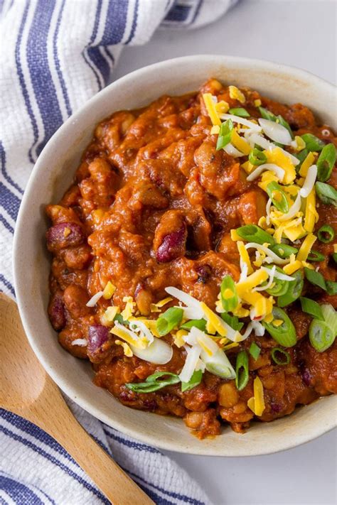 Quick Easy And Healthy This Crock Pot Vegetarian Chili Recipe Has
