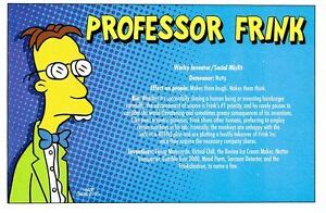 Simpsons Postcard Professor Frink Ebay