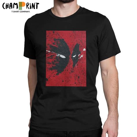 Deadpool Mens T Shirt Cartoon Comic Casual Tee Shirt Short Sleeve Crew