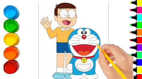 How To Draw Nobita And Doraemon Step By Step Doraemon Drawing