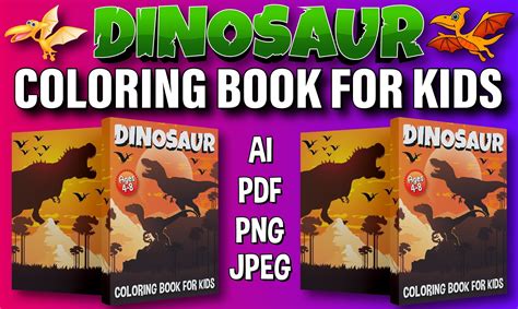 Dinosaur Coloring Book For Kids Ages 4 8 Graphic By Kids Coloring World