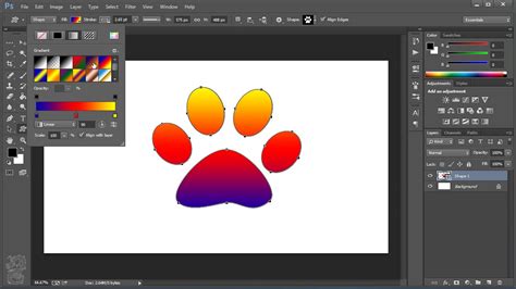 Changing fill color of shapes in Photoshop - YouTube