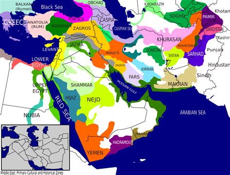 Historical Cultural Zones Of The Middle East Maps On The Web