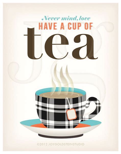 Cup Of Tea Kitchen Art Art Print English Tea Kitchen Tea Etsy