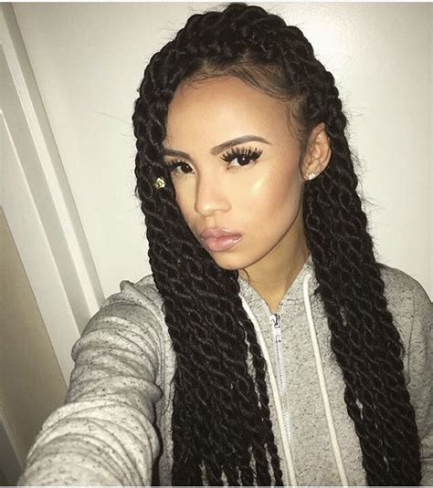 A statement of black hairstyles, twist braids are praised not just for their incredible looks, but for being a protective hairstyle for black women too. Twists … | Hair, Braided hairstyles, Hair styles