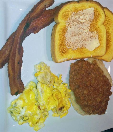 The whole corn is blended with eggs, milk, honey, butter, flour, and cornmeal. Good morning! Corn beef hash, grits, eggs, bacon and toast ...