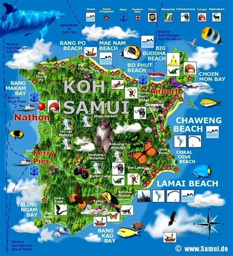 Samuide Koh Samui Karten Maps Landkarten Zu Koh Samui Koh