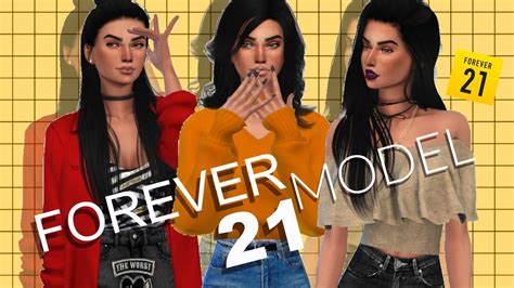 Sims 4 Créer Un Sim Forever 21 Model Youtube