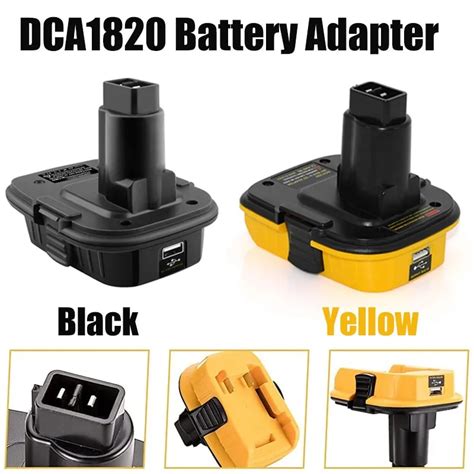 Dca1820 Usb Adapter Replacement For Dewalt 18v 20v Lithium Battery