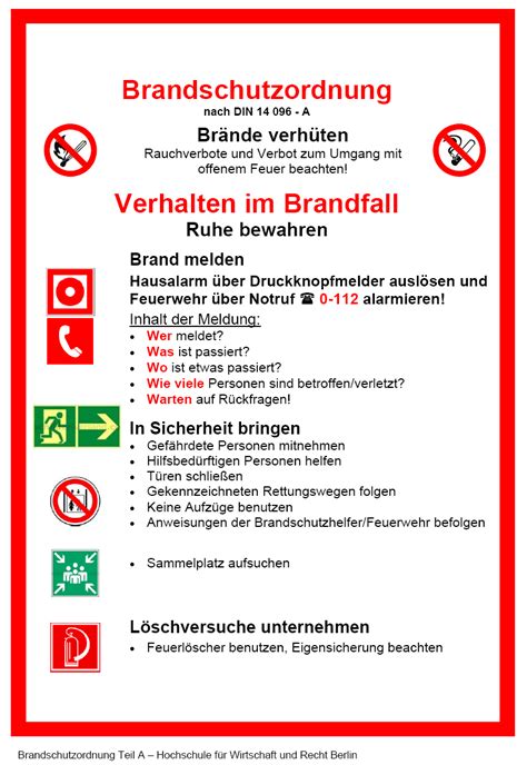 Dabei wissen wir alle dass arbeit nicht immer sonnenschein bedeutet sie kann auch krank mac. Brandschutzordnung Teil B Vorlage Word