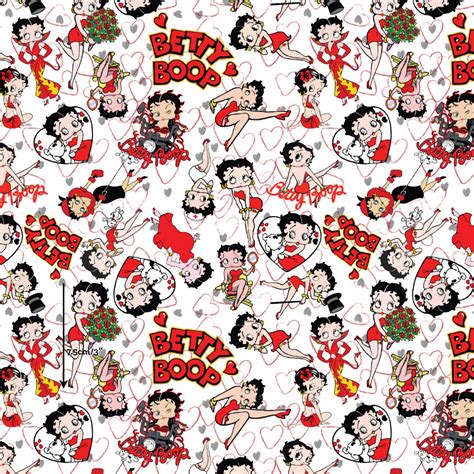 Betty Boop Digital Print Custom Cotton Woven 112cm Wide 035m Piece