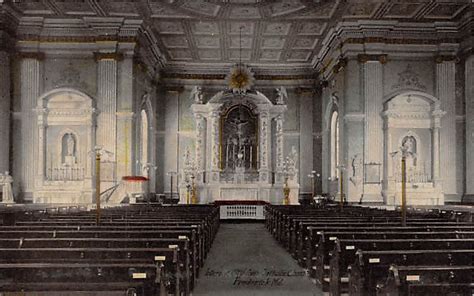 St Johns Church Interior Frederick Md Postcard B275 Maryland