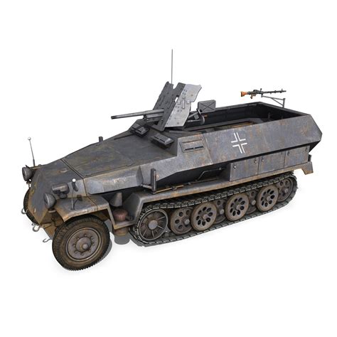 Sdkfz Ausf C Hanomag Half Track Pd D Model Flatpyramid