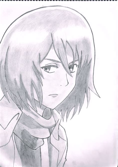 Mikasa Ackerman Pencil Sketch Vers 20 By Webbymoto On Deviantart