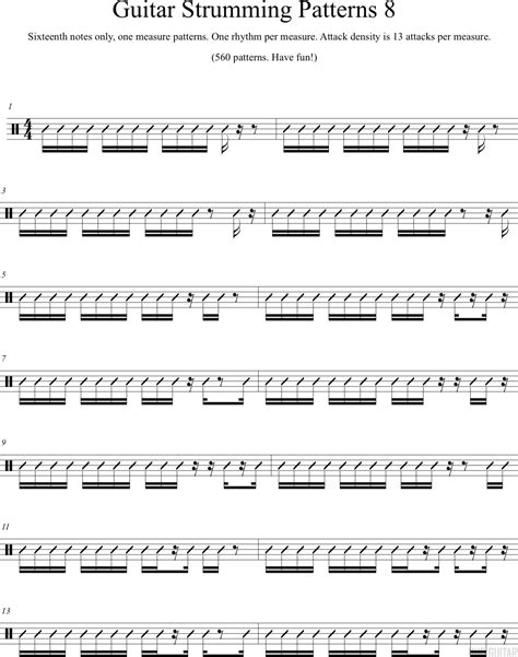 Sixteenth Note Strumming Patterns Pt 3 Hub Guitar