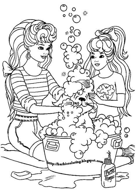 Coloring barbie coloring pages is easy with the interactive coloring machine or print to color at home. BARBIE COLORING PAGES: BARBIE AND DOG COLORING PAGE