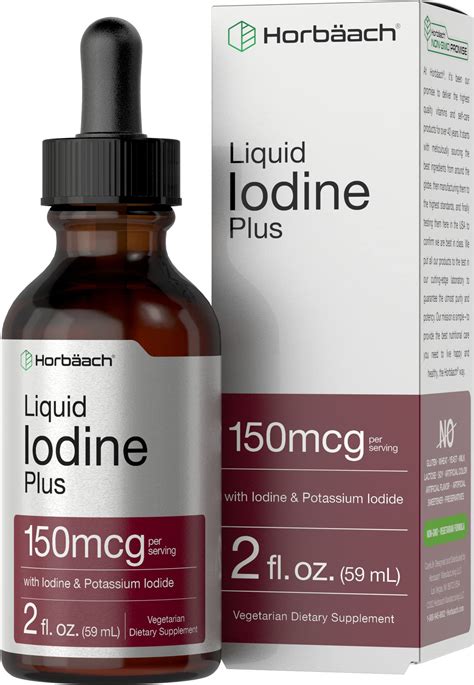 Buy Liquid Iodine Solution Drops 2 Fl Oz 150 Mcg Iodine