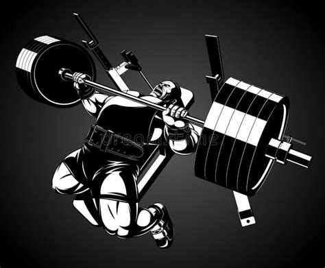 Bodybuilder With A Barbell Stock Vector Illustration Of Iron 54152960