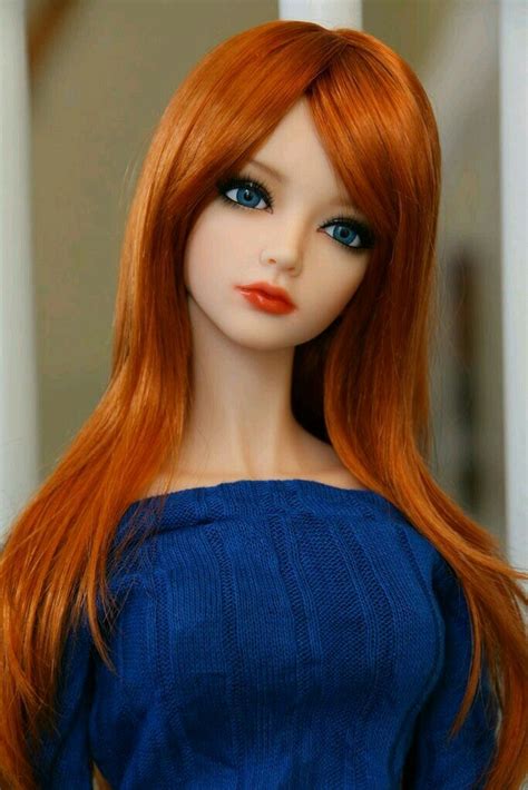 Iplehouse Red Hair Doll Barbie Hair Barbie Dress Beautiful Barbie Dolls Pretty Dolls Anime