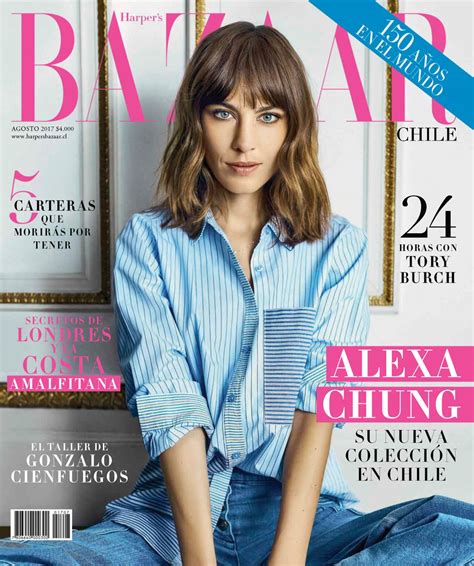 Alexa Chung Harpers Bazaar Magazine Chile August 2017 Issue Celebmafia