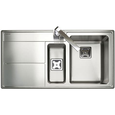 Kitchen cabinets view top for plans kitchen cabinets. Rangemaster Arlington 1.5 Bowl Stainless Steel Kitchen Sink