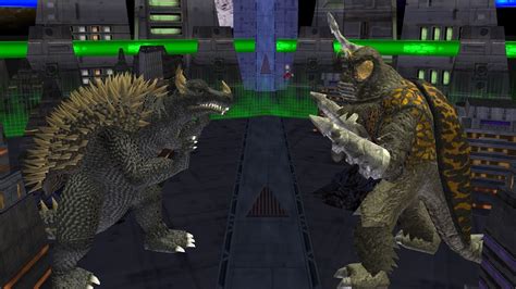 Godzilla Destroy All Monsters Melee Anguirus Vs Megalon Hard Gcn