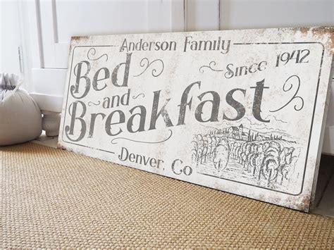 Custom Bed And Breakfast Sign Bedroom Sign Airbnb Decor Inn Etsy