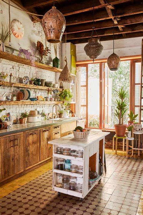 30 Ideas De Cocina Inspiradas En Boho Para Preparar Tu Espacio De