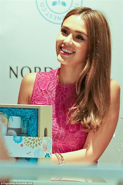 Jessica Alba Showcases Her Figure As She Promotes Her Beauty Brand In