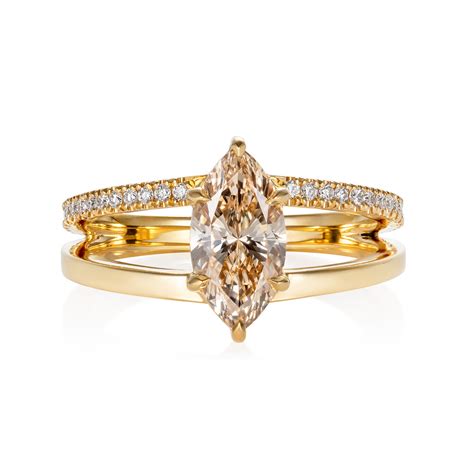 Bespoke Brown Diamond Engagement Ring 2 In Detail