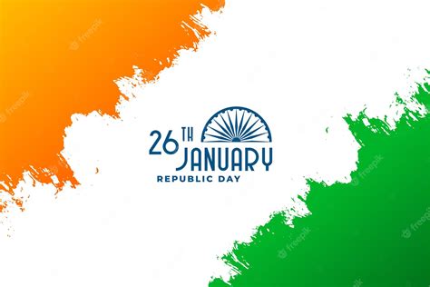 Free Vector Happy Republic Day Of India 26th January Design