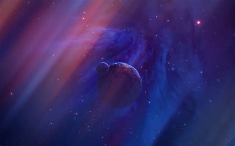 Space Art Digital Painting Sky Dystopian Fantasy Art Landscape