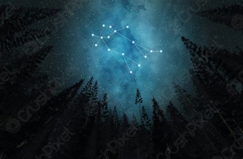 Constellation Gemini Night Sky Stars Horoscope Stock Photo Crushpixel