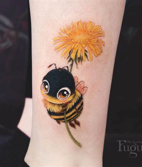 Cute Bumble Bee Tattoo