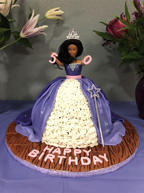 Princess dolls mini cakes | amazing themed cupcakes decorating. Black Princess Doll Cake | Princess doll cake, Doll cake ...