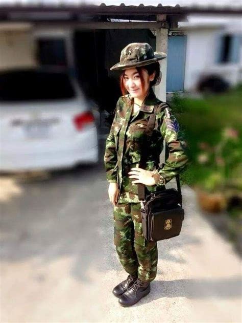 ทหารหญิง Thai woman military | Military girl, Thailand women, Thai women
