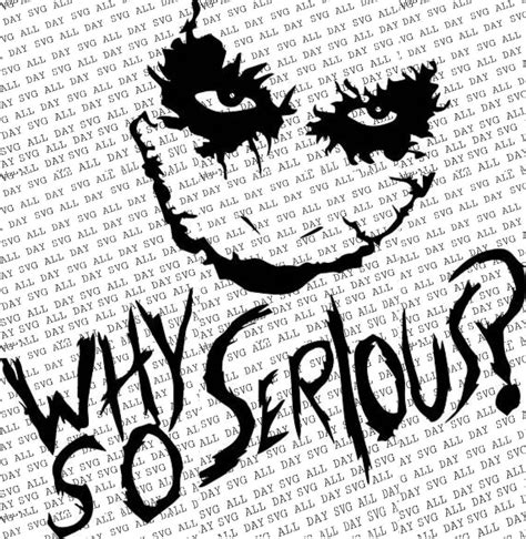 Joker Svg Cut Files Why So Serious Svg Joker Cricut Files Etsy My XXX