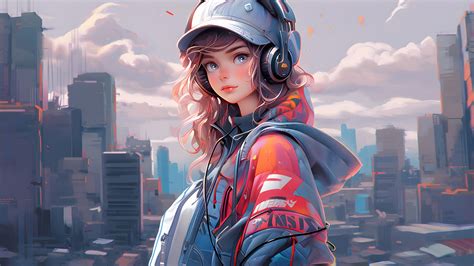 Anime Girl Headphones Art 4k 3311m Wallpaper Pc Desktop