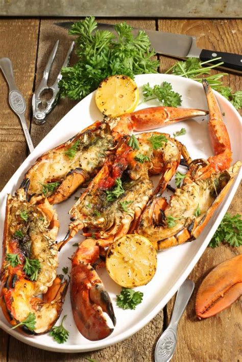 Grilled Atlantic Lobster Brushed With Garlic Butter And Herbs Earth