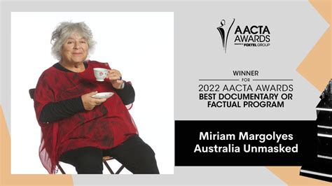 Miriam Margolyes Australia Unmasked Wins Best Documentary Or Factual